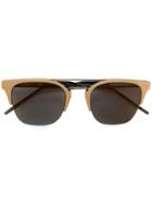 Bottega Veneta Eyewear Square Frame Sunglasses - Metallic