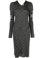 M Missoni Textured-knit Dress - Black