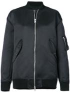 Yang Li Back Print Bomber Jacket - Black