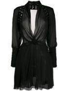 Redemption Silk Blend V-neck Dress - Black