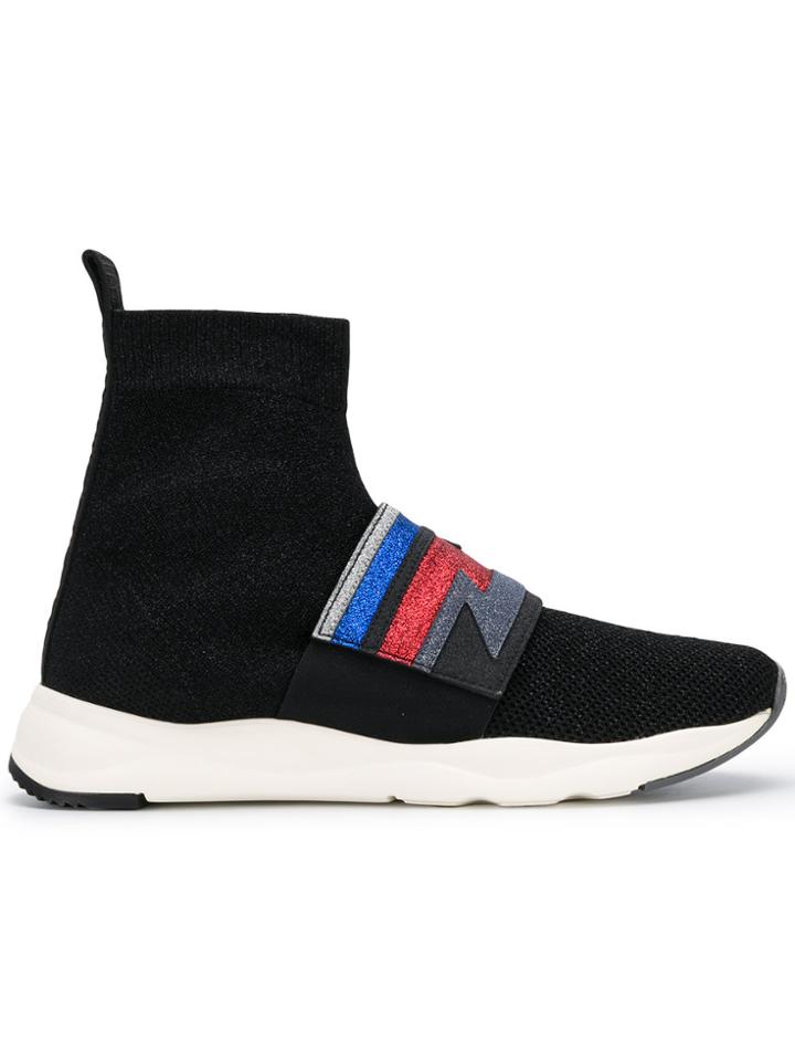 Balmain Cameron Glittered Sneakers - Black