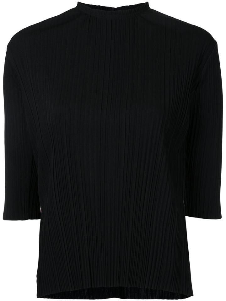 Le Ciel Bleu - Pleated Top - Women - Polyester - 36, Black, Polyester