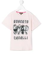 Roberto Cavalli Kids - Animal Print T-shirt - Kids - Cotton/spandex/elastane - 10 Yrs, Girl's, Pink/purple