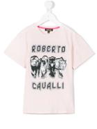 Roberto Cavalli Kids - Animal Print T-shirt - Kids - Cotton/spandex/elastane - 10 Yrs, Girl's, Pink/purple
