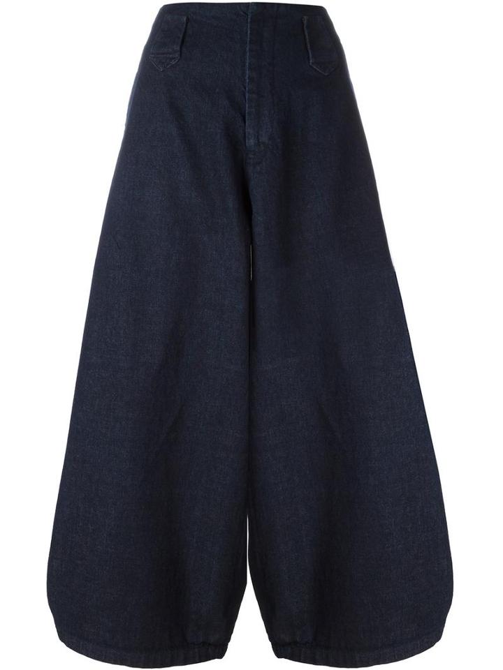 Société Anonyme 'bunka' Cropped Wide Leg Jeans, Women's, Size: 42, Blue, Cotton
