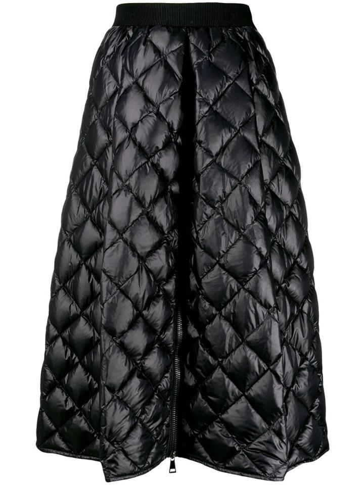 Moncler A-line Quilted Skirt - Black