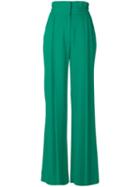 Msgm - Wide-legged Trousers - Women - Polyester/acetate/viscose - 42, Green, Polyester/acetate/viscose