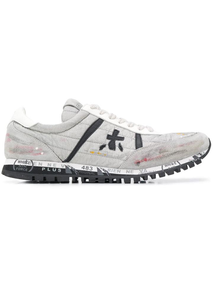 White Premiata Sean Sneakers - Grey