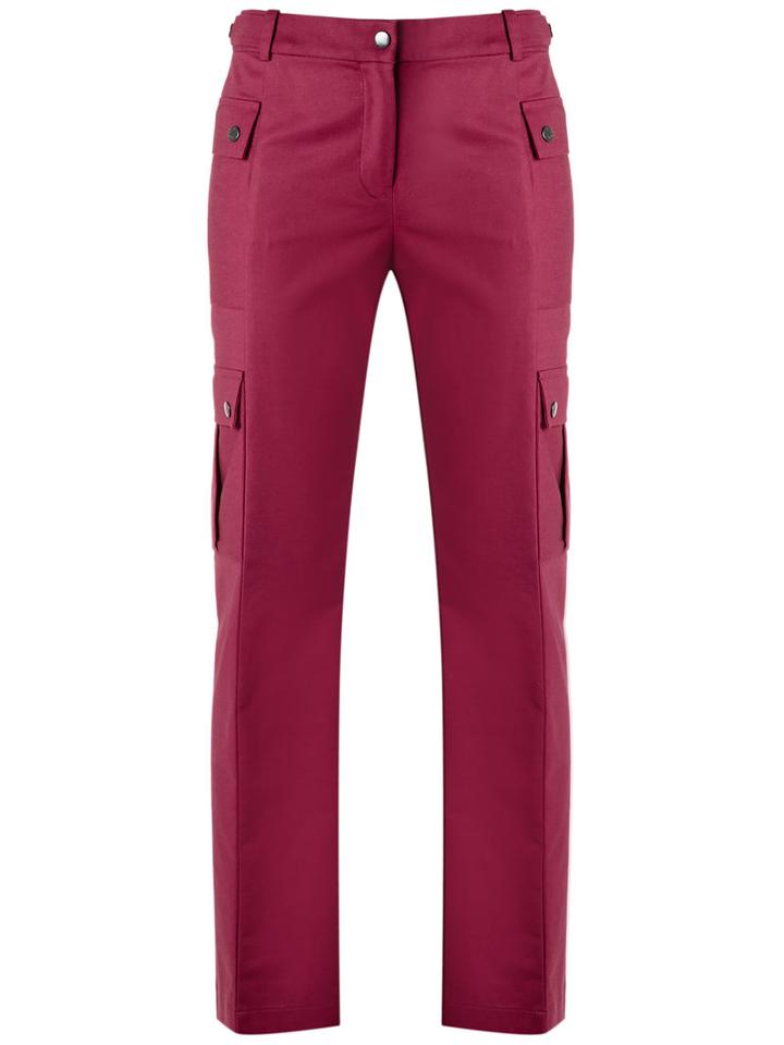 Reinaldo Lourenço - Straight Trousers - Women - Cotton - 42, Pink/purple, Cotton