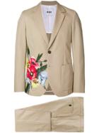 Msgm Floral Design Suit - Nude & Neutrals