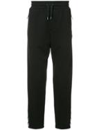 Ports V Chevron And Stripe Side Panel Track Pants - Black