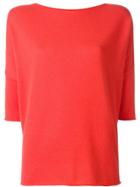 Lamberto Losani Cashmere Three-quarters Sleeve Jumper - Red