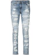 Rag & Bone /jean Distressed Boyfriend Jeans, Women's, Size: 28, Blue, Cotton