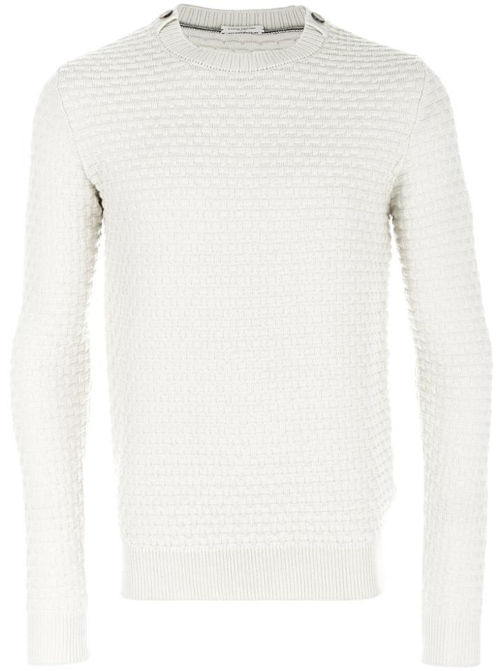 Paolo Pecora Textured Knit Jumper - White