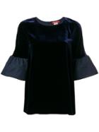 Max Mara Studio Crine Velvet Blouse - Blue