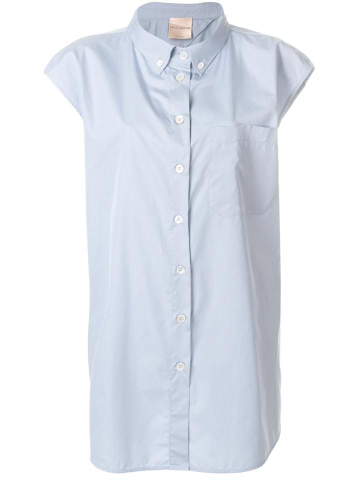 Erika Cavallini Open Back Short Sleeve Shirt - Blue