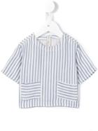 Babe And Tess - Striped Front Pocket T-shirt - Kids - Cotton/viscose - 9 Mth, Infant Girl's, Blue