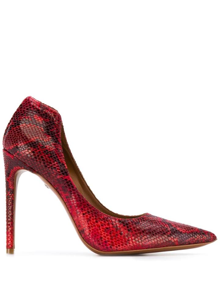 Just Cavalli Snakeskin Effect Pumps - Red