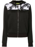 Versace Jeans - Printed Hooded Sweater - Women - Cotton/polyester/spandex/elastane - S, Black, Cotton/polyester/spandex/elastane