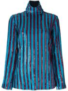 Msgm Bowie Stripes Top - Blue