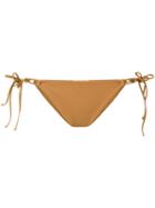 Ermanno Scervino - Tie Fastened Bikini Bottom - Women - Polyamide/spandex/elastane - Iii, Brown, Polyamide/spandex/elastane