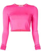 Elizabeth And James Cropped Long Sleeve Top - Pink