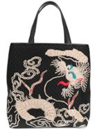 Ermanno Scervino Quilted Tote Bag With Embroidery - Black