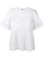M Missoni Knitted T-shirt, Women's, Size: 40, White, Cotton/polyamide/polyester/viscose