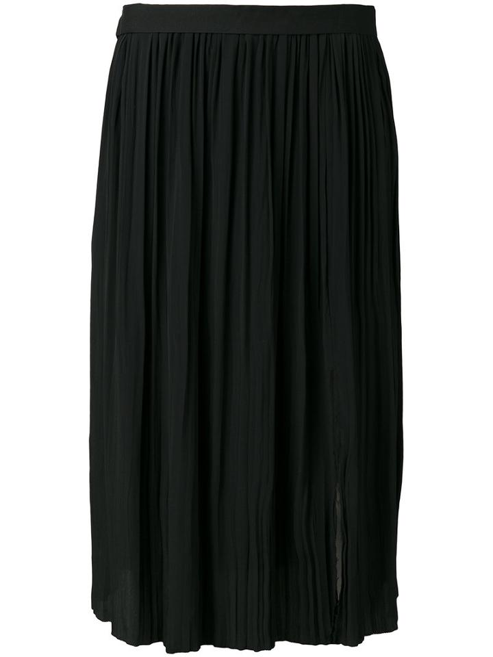 Marni Micro Pleated Midi Skirt, Women's, Size: 42, Blue, Acetate/silk