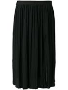Marni Micro Pleated Midi Skirt, Women's, Size: 42, Blue, Acetate/silk