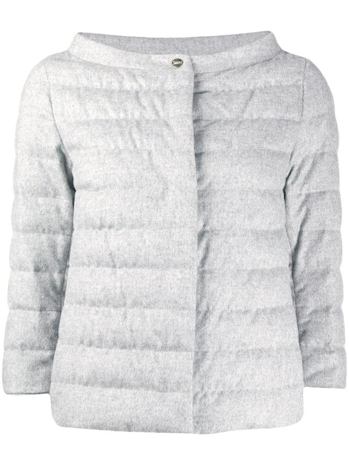 Herno Cropped Jacket - Grey