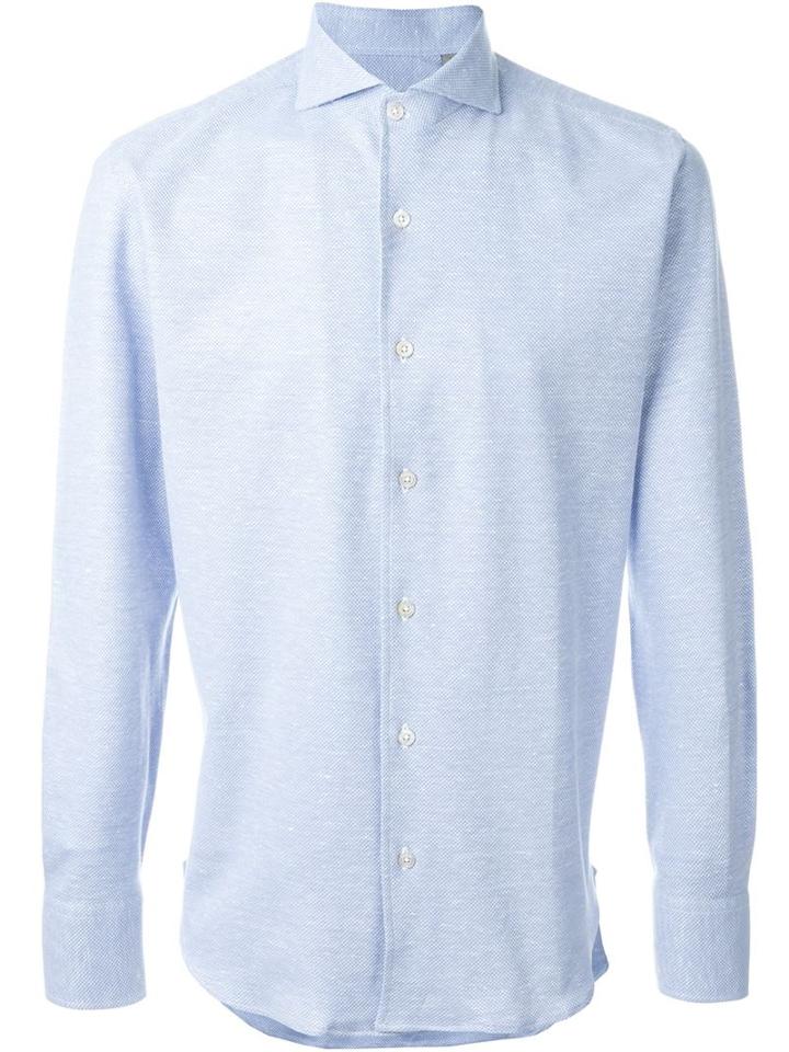 Canali Melange Button Down Shirt