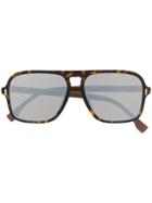 Fendi Eyewear Oversized Aviator Sunglasses - Brown