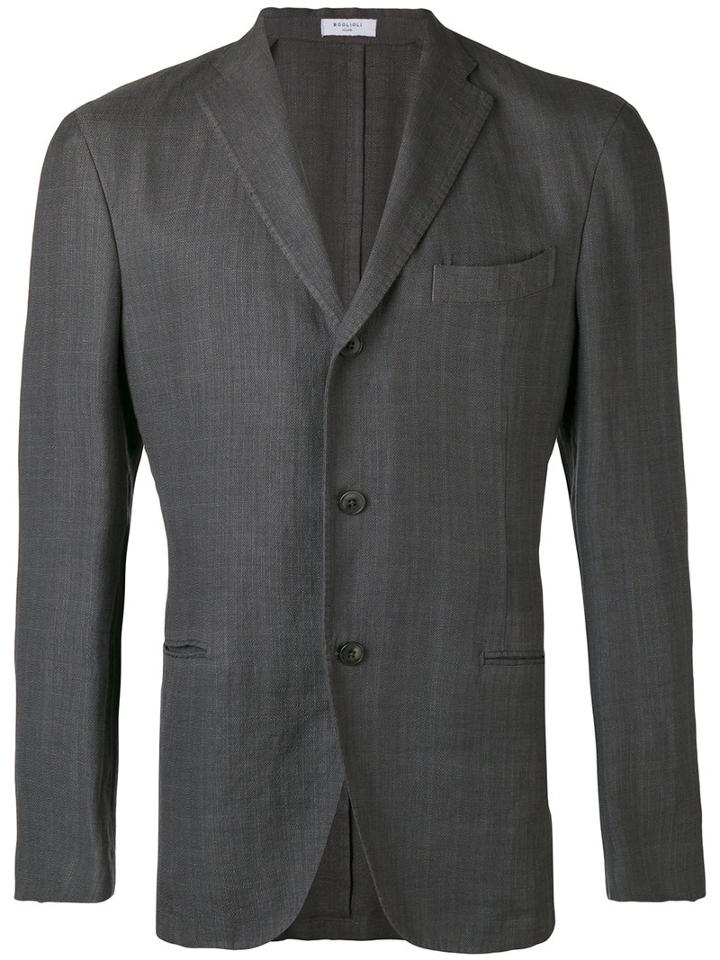 Boglioli - Classic Blazer - Men - Silk/linen/flax/cupro/wool - 54, Grey, Silk/linen/flax/cupro/wool