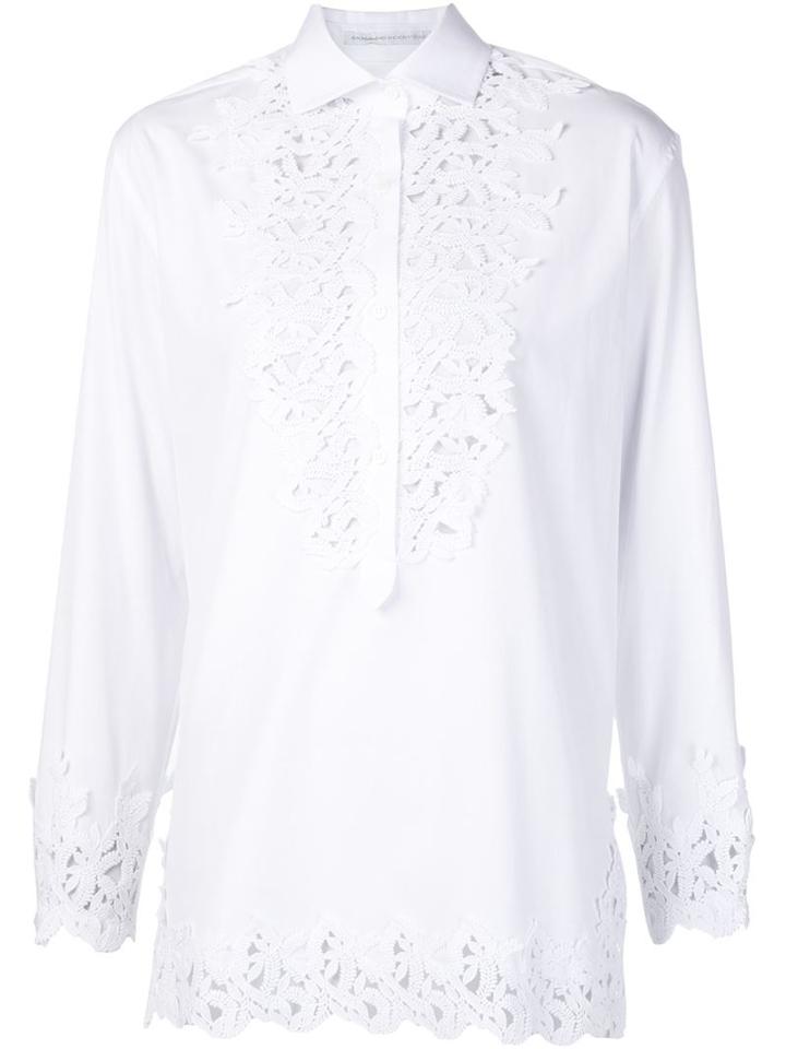 Ermanno Scervino Lace Trim Panel Blouse