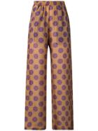 Mm6 Maison Margiela Wide Leg Floral Trousers - Neutrals