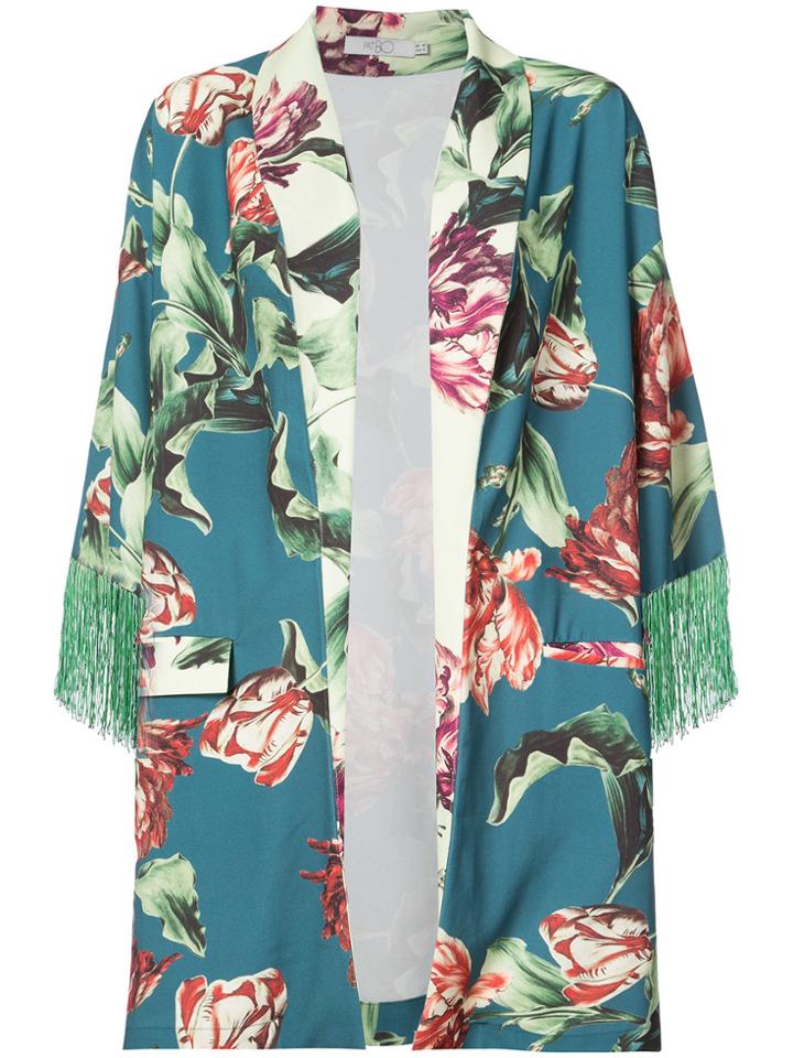 Patbo Floral Print Beach Top - Blue