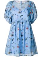 Vivetta Floral Print Pianeta Dress - Blue