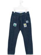 Fendi Kids Patch Jeans, Boy's, Size: 7 Yrs, Blue