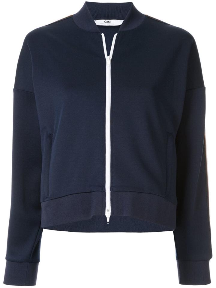 C & M Zip Front Track Jacket - Black