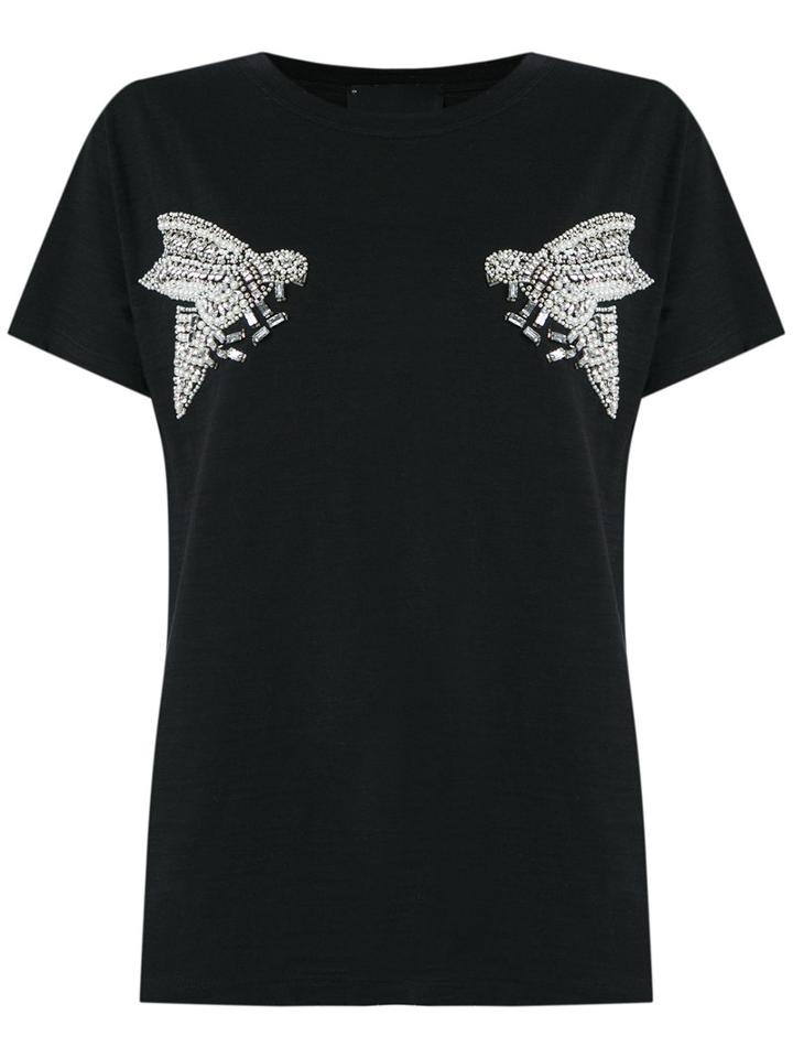 Andrea Bogosian - Embellished T-shirt - Women - Cotton - P, Black, Cotton