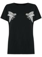 Andrea Bogosian - Embellished T-shirt - Women - Cotton - P, Black, Cotton