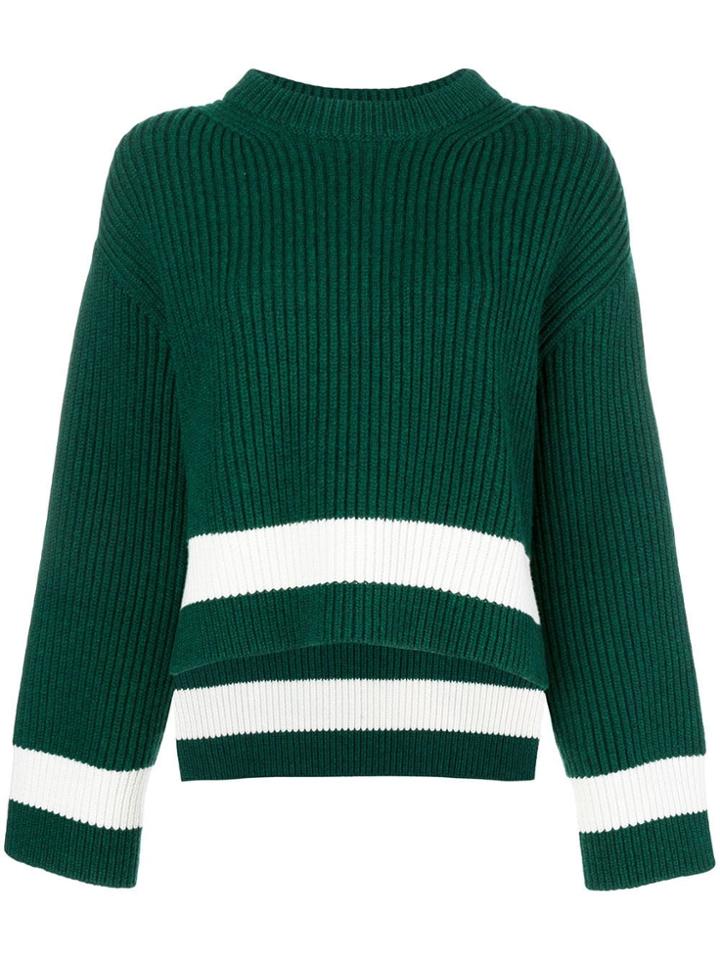Alexander Mcqueen Ribbed Knit Jumper - Green