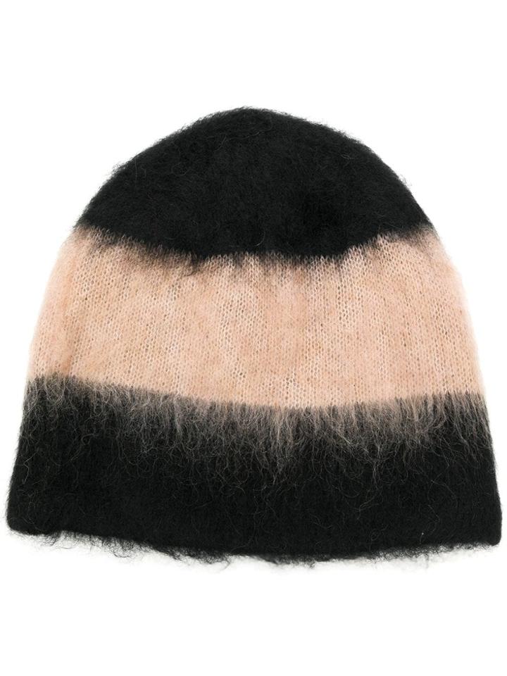 T By Alexander Wang Striped Beanie - Black