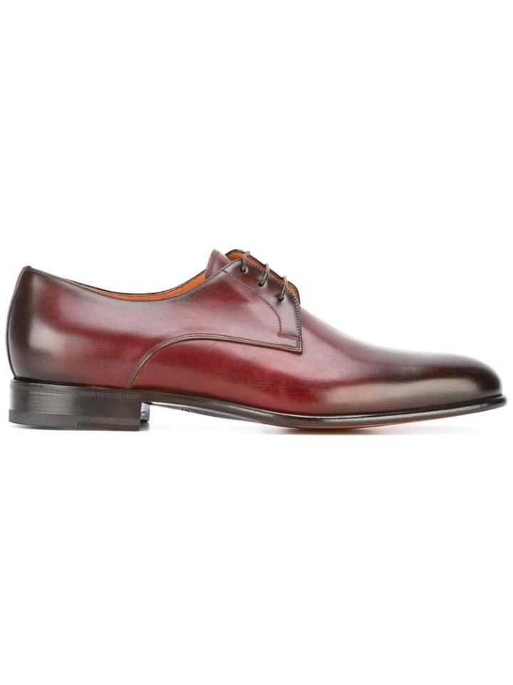 Santoni Classic Derby Shoes - Pink & Purple