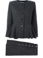 Yves Saint Laurent Vintage Denim Skirt Suit, Women's, Size: 38, Grey