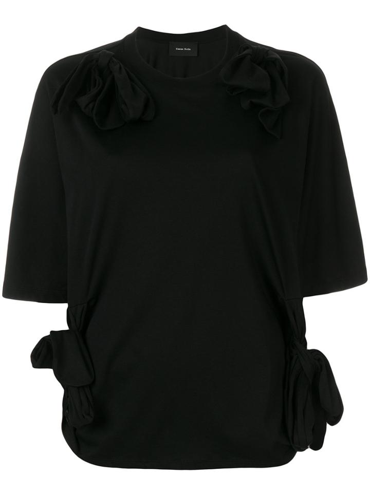 Simone Rocha Fastened Style T-shirt - Black