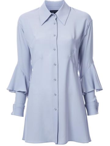 Lamarck Ruffled Detail Shirt Dress, Women's, Size: 1, Grey, Polyester