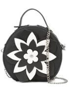 Christian Siriano Floral Embellished Shoulder Bag - Black