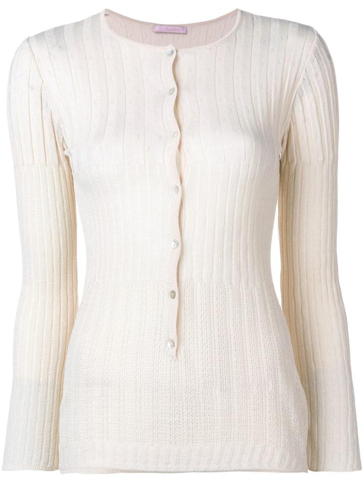 Kristina Ti Ribbed Knitted Cardigan - Neutrals